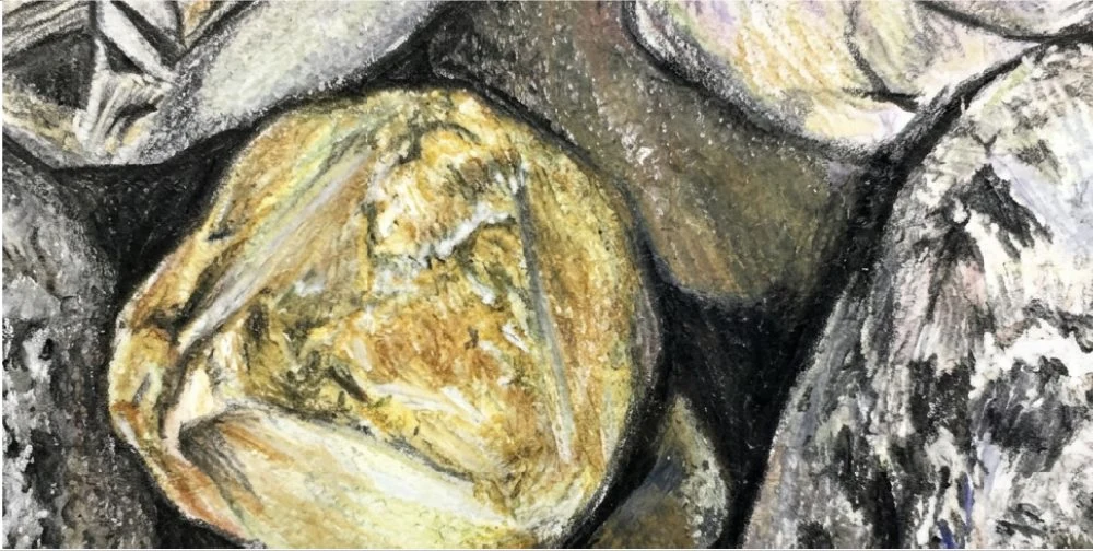 Strata · Okavango, The Geometry, by Annette Fernando, set with rough diamond slices